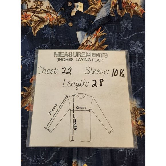 Campia‎ Moda Hawaiian Shirt Men's Size L Blue Short Sleeve Button up - Picture 8 of 8